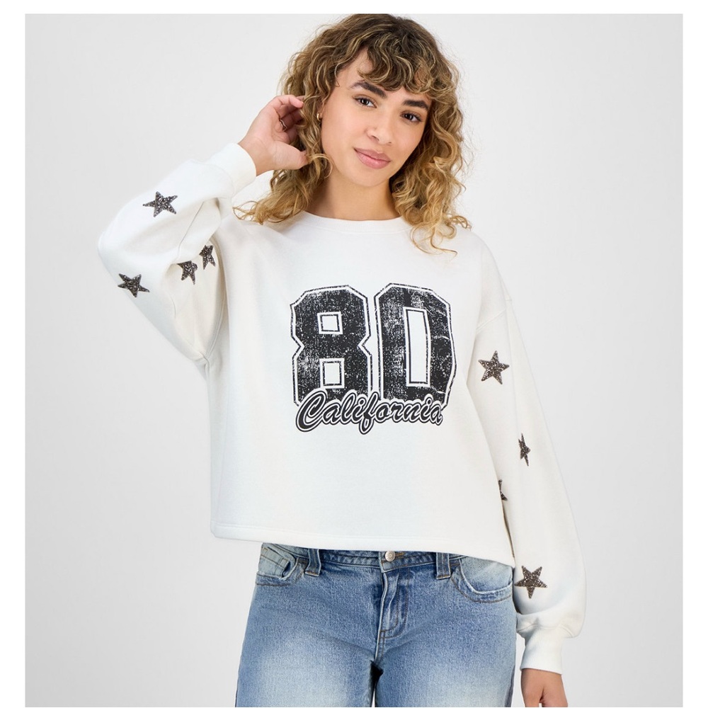 Madden Girl Rhinestone Embellished Sweatshirt Size XL NEW
